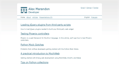 Desktop Screenshot of alexmarandon.com